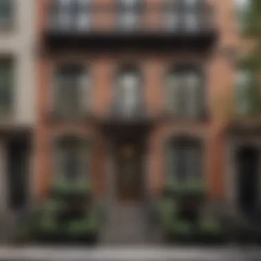 Historic brownstone facade in Manhattan's Upper East Side