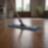Laminate floor mopping technique using microfiber cloth