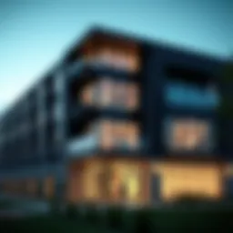 Exterior view of Meridian Wakefield Apartments showcasing modern architecture