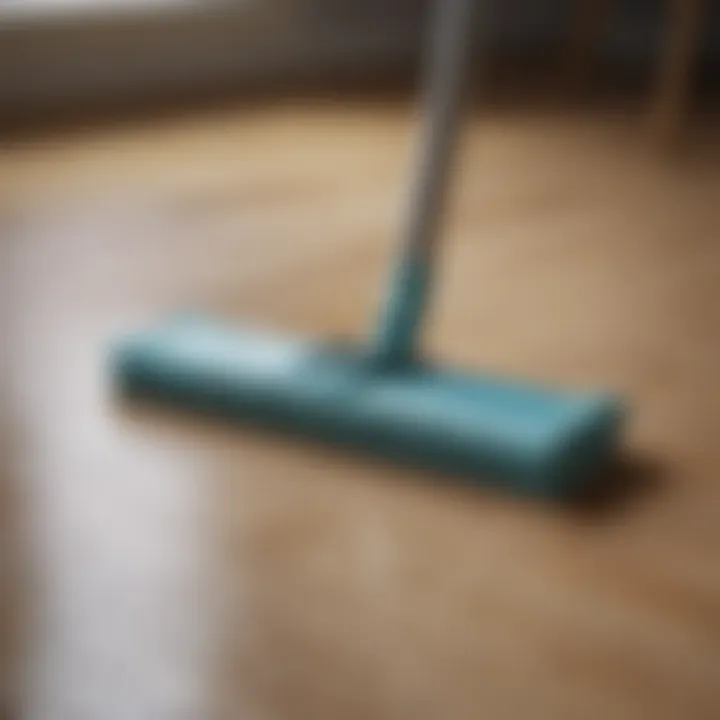 Microfiber mop in action