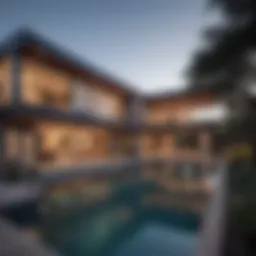 Modern architectural design of a luxurious home in Austin, Texas