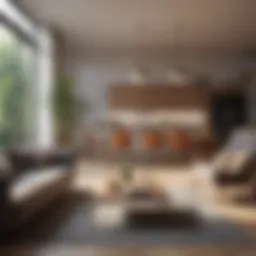 Modern furnished apartment interior