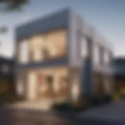 Modern rental property exterior