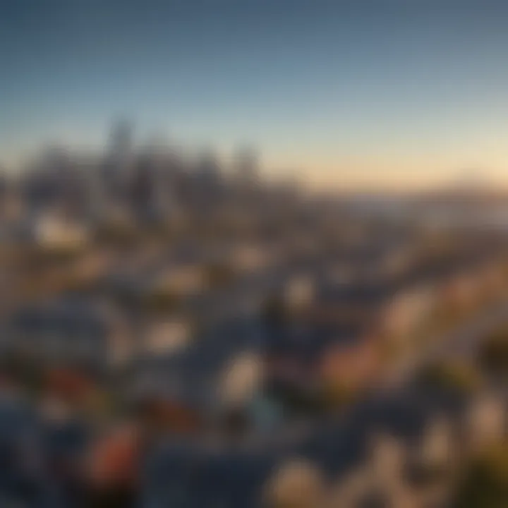 A scenic view of Seattle's skyline with budget-friendly housing options in the foreground