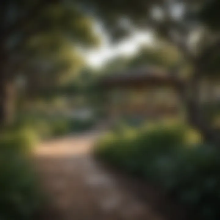 Lush park in one of Austin's popular districts