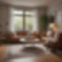 Cozy living room in a pet-friendly apartment