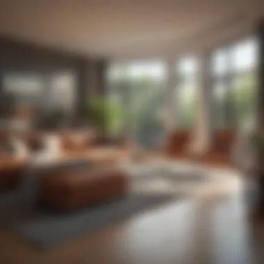Essence of Communal Living A stylishly furnished shared living space showcasing the essence of communal living.