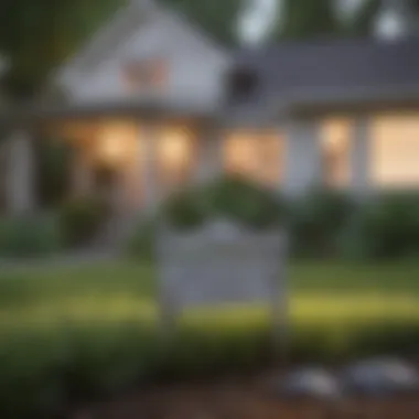 A close-up of a property listing sign in a yard.