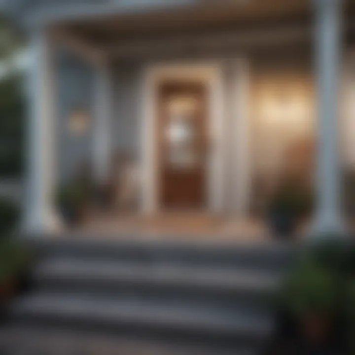 A scenic view of a welcoming front porch on a house.