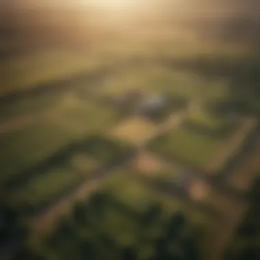 Aerial view of fertile farmland showcasing optimal land for acquisition