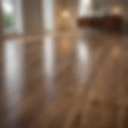 Pristine laminate wood floor showcasing its shine
