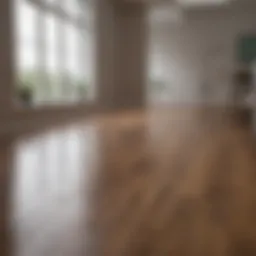 Sparkling clean laminate floor showcasing its shine