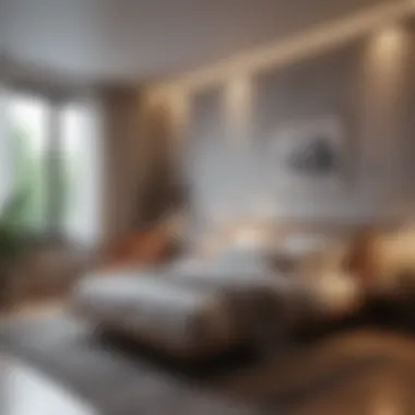 Aesthetic design elements enhancing a compact bedroom