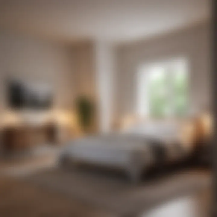 Thoughtfully arranged layout in a limited bedroom space