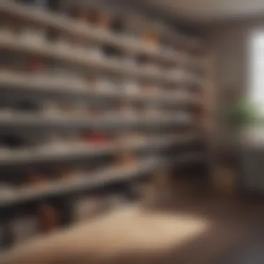 Versatile Shelving for Effective Organization Innovative closet organization showcasing versatile shelving and storage boxes