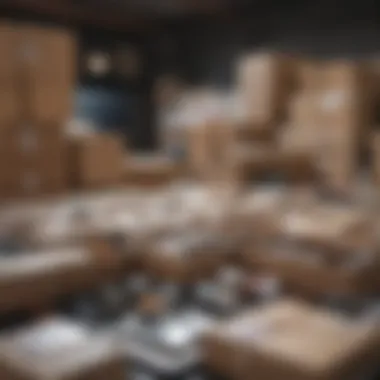 Efficient Packing Supplies Organization Expertly organizing packing supplies
