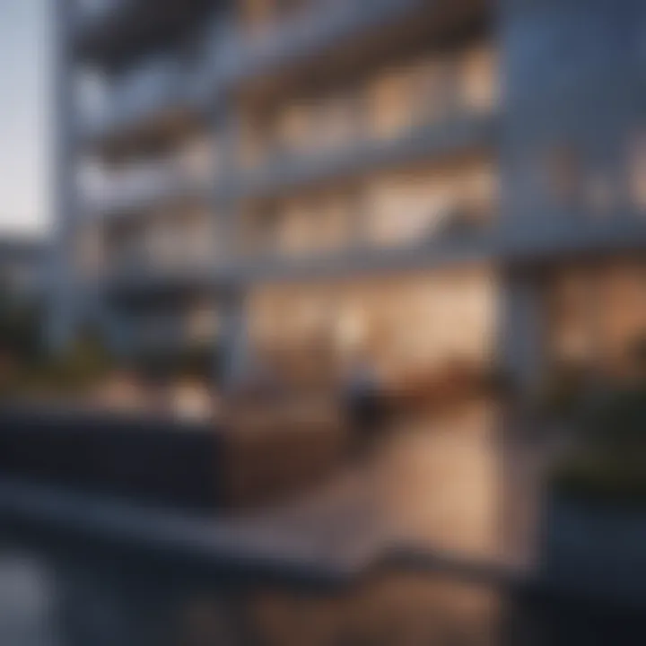 A community gathering in a condominium complex