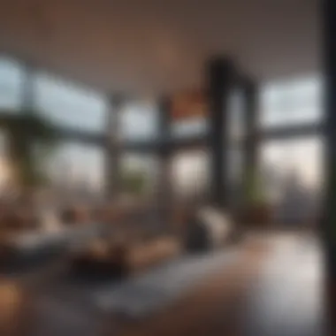 Modern Urban Living in a Condo A modern condominium showcasing urban living