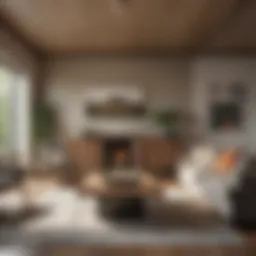 Cozy living room with pet-friendly furniture