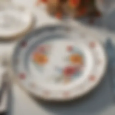 Elegant Porcelain Dinner Plate Exquisite porcelain dinner plate with intricate floral design