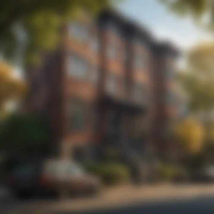 Graph illustrating historical apartment price trends in Portland