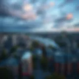 Aerial view of Portland showcasing various neighborhoods