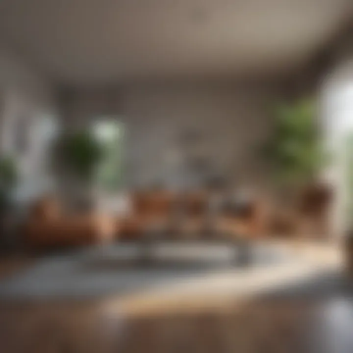 A professional staging setup emphasizing home features