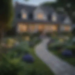 A well-maintained garden enhancing curb appeal