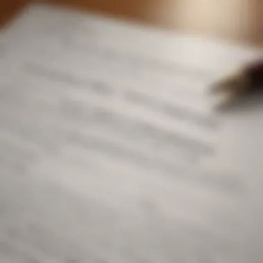 A close-up of a lease agreement with highlighted key terms and conditions