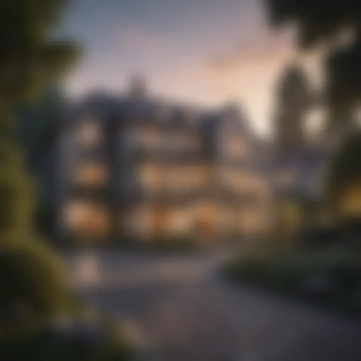 A serene neighborhood scene highlighting exclusive privately listed homes