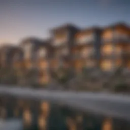 Exterior view of Promontory Pointe Apartments showcasing modern architecture