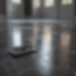 Reflective metallic floor cleaner tool