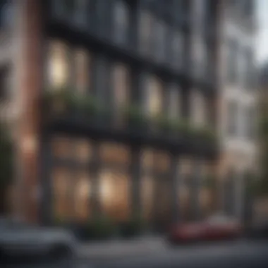 Sophisticated Apartment Facade Modern apartment exterior showcasing sophistication