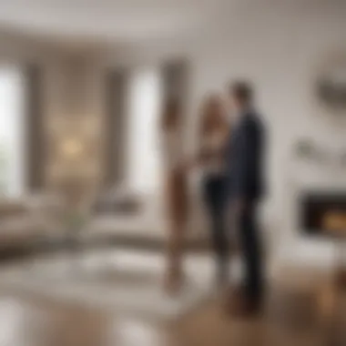 Expert Rental Guidance Professional real estate agent assisting a client in apartment selection