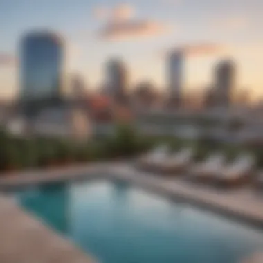 Rooftop Pool with City View at Pearl Brewery San Antonio