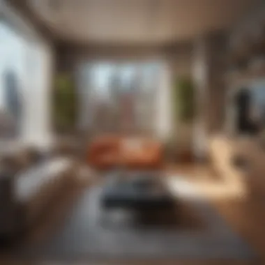 Modern Chic Interior Modern and chic interior design of a NYC roommate apartment
