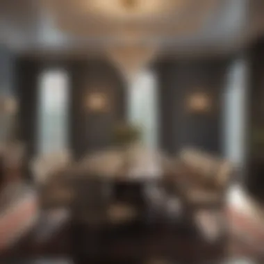 Sophisticated Dining Room Setup Elegant dining room furniture arrangement