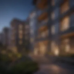 Elegant exterior view of Ruby Hill Apartments showcasing modern architecture