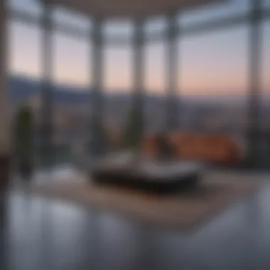 Panoramic City Views Modern room with panoramic city views