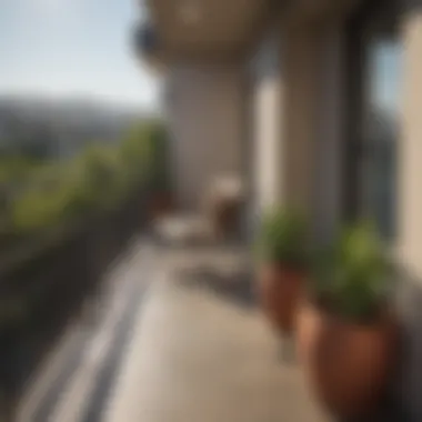 Sunlit balcony overlooking Sawtelle neighborhood