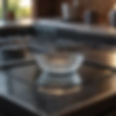 Sparkling Glass Cooktop Glass cooktop shining after cleaning with baking soda