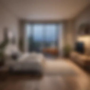 Smart space utilization in a one-bedroom studio flat