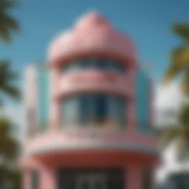 Colorful Art Deco architecture in South Beach, Miami