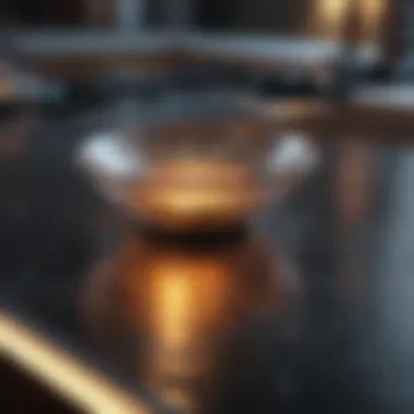 Sparkling glass cooktop surface