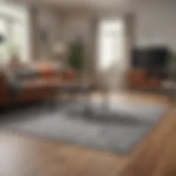 A detailed square footage calculation diagram illustrating feet and inches.