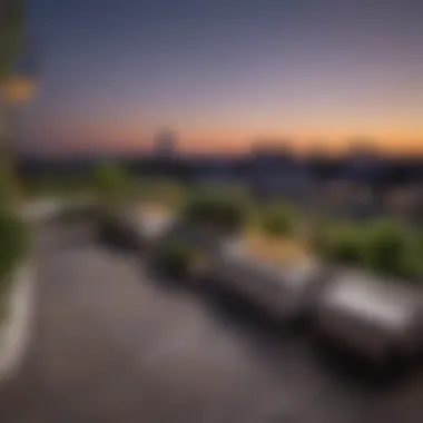 Stylish rooftop terrace overlooking Northgate skyline