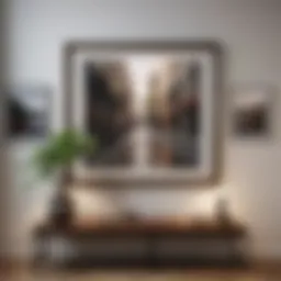 Elegant wall showcasing a gallery arrangement of artwork