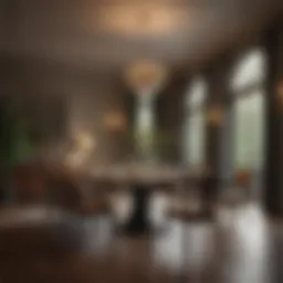 Elegant dining arrangement showcasing harmony and balance in placement.