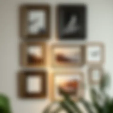 Elegant Frame Styles Elegant frames displayed on a neutral wall, highlighting style variety