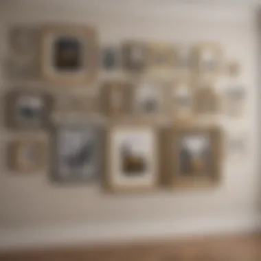 A beautifully arranged gallery wall showcasing various picture frames.